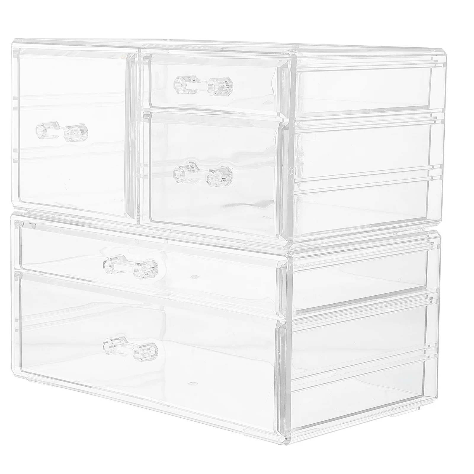 

Drawer-Type Storage Organizer Transparent Desktop Jewelry Box Multi-Layer Makeup Storage Case Household