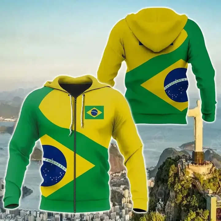 

Brazil Flag Hoodies Women Fashion Brazil Emble Hoodie Kids Sweatshirts Long Sleeve Brasil Flag Hoodie Men Coat Women Sweats Girl