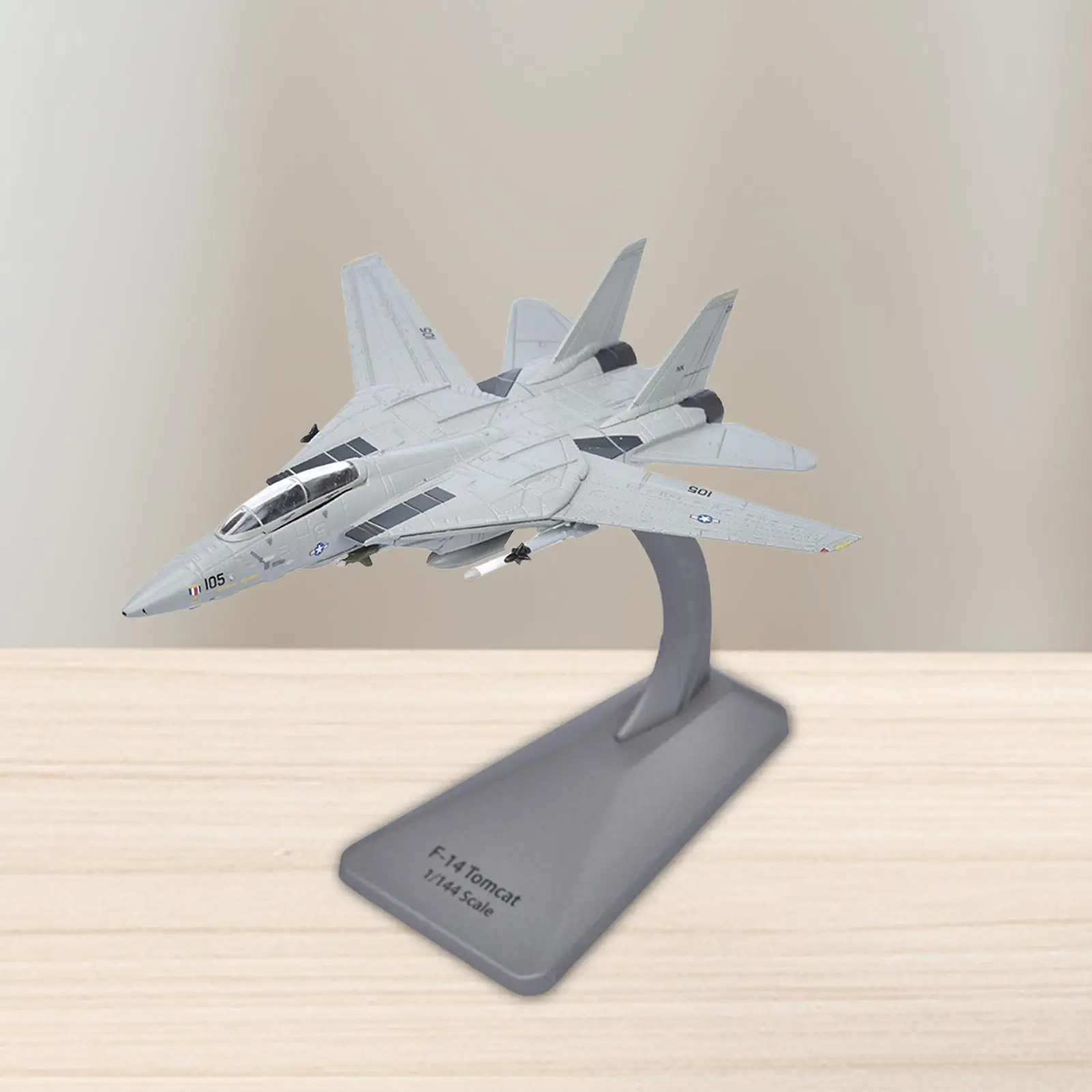 1/144 Simulation Diecast F14 Fighter American Plane Collection Playset Aircraft Plane Model for Cabinet Home Shelf Office