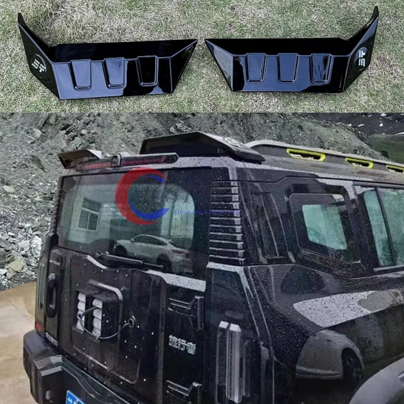Rear Extension Spoiler ABS Gloss Black Segmented Tail Wing Auto Parts Accessories For Chery Jetour Traveller T2 2023 2024