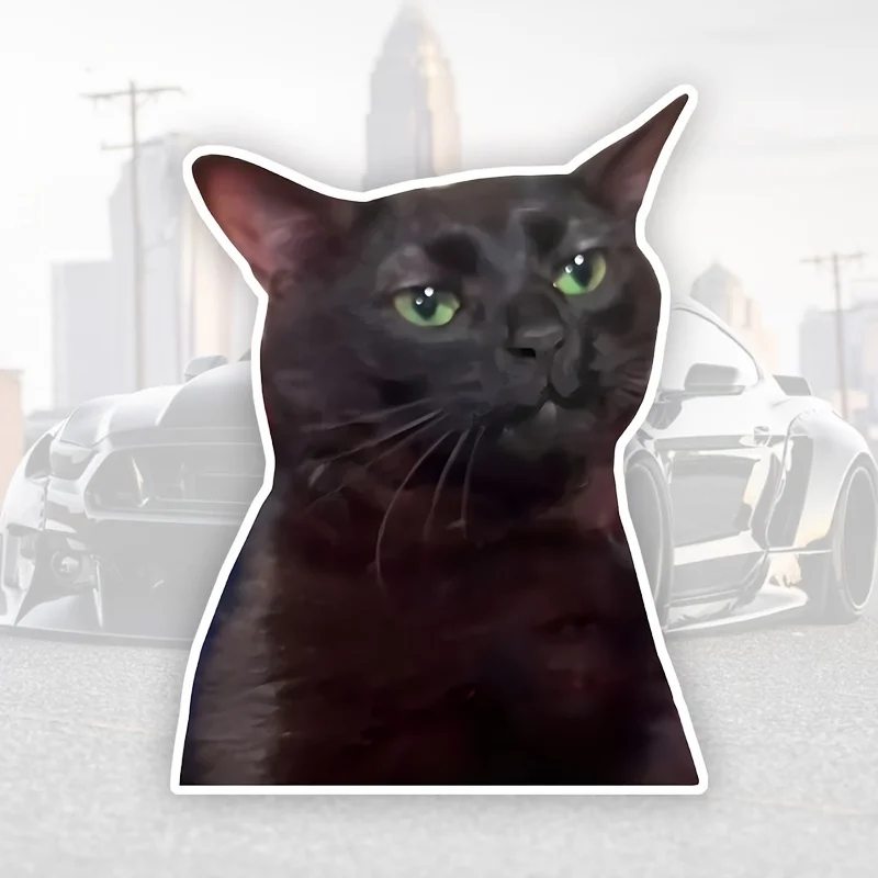 

Cute little black cat sticker creative scratch cover vinyl car trim sticker waterproof