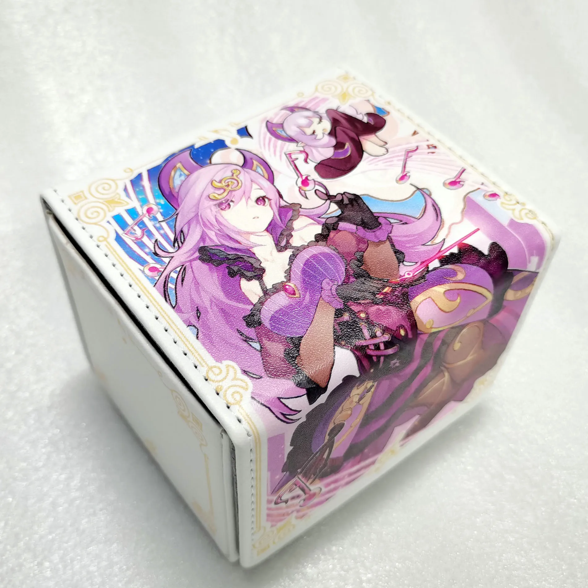 Yugioh Trading Card Deck Box Yu-Gi-Oh! Figure Teardrop the Rikka Queen OCG Cards Protector Case Pu Leather Storage Box 100+