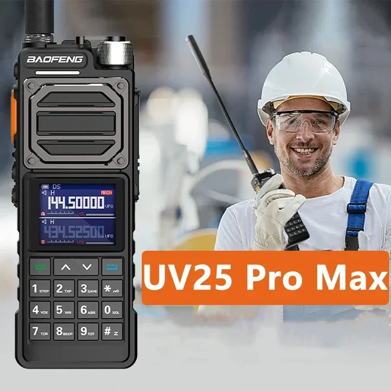 Baofeng-walkie-talkie UV-25 de 10W, transmisor de frecuencia inalámbrica de seis bandas, copia UV 25 PRO MAX BF X5, cargador tipo C, Radio FM de largo alcance de dos vías