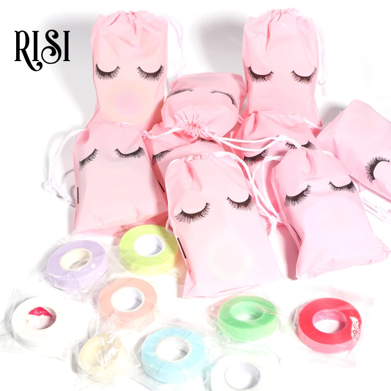 RISI 5Pcs/Lot Breathable Easy To Tear Medical Tape Paper Under Patches Eyelash Extension Supply Eyelash Extension Tape