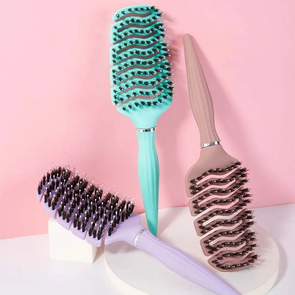 Hair Accessories Porcine Bristle Hair Comb Hair Styling Tool Scalp Massage Porcine Bristle Hairbrush Curly Hair Comb Anti Static