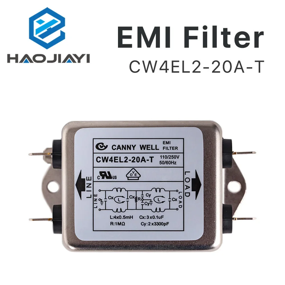 Power EMI Filter CW4EL2-10A-T / CW4EL2-20A-T Single Phase AC 115V / 250V 20A 50/60HZ