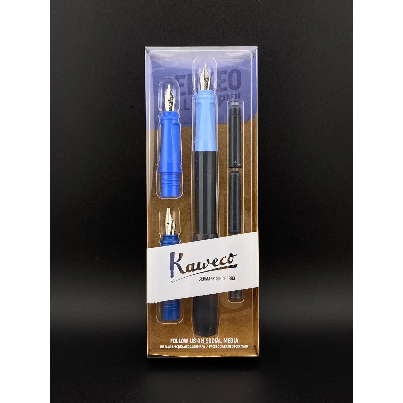 Set Caligrafía con Pluma estilográfica Kaweco Perkeo – Azul