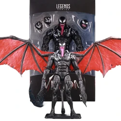 Venom AMAZING YAMAGUCHI Accessory Pack Wings Action Figure Joint Movable Change Face Statue Model Collectible kids for Toy Gift