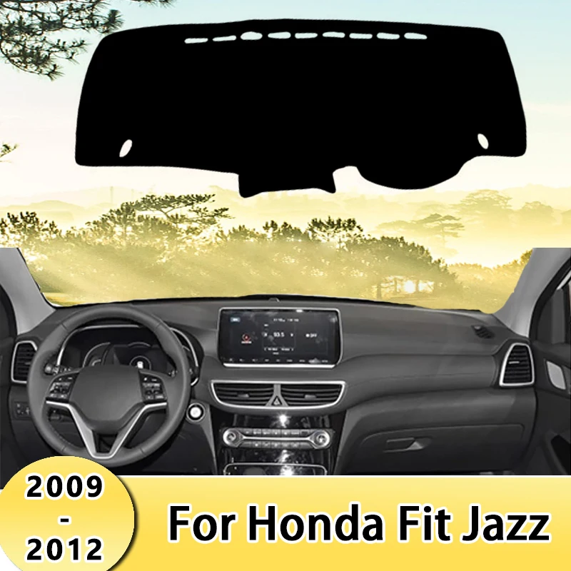 

Крышка приборной панели автомобиля, коврики от солнца, избегайте световых подушечек, защитные ковры для приборной панели для Honda Fit Jazz 2009-2012 2010 2011