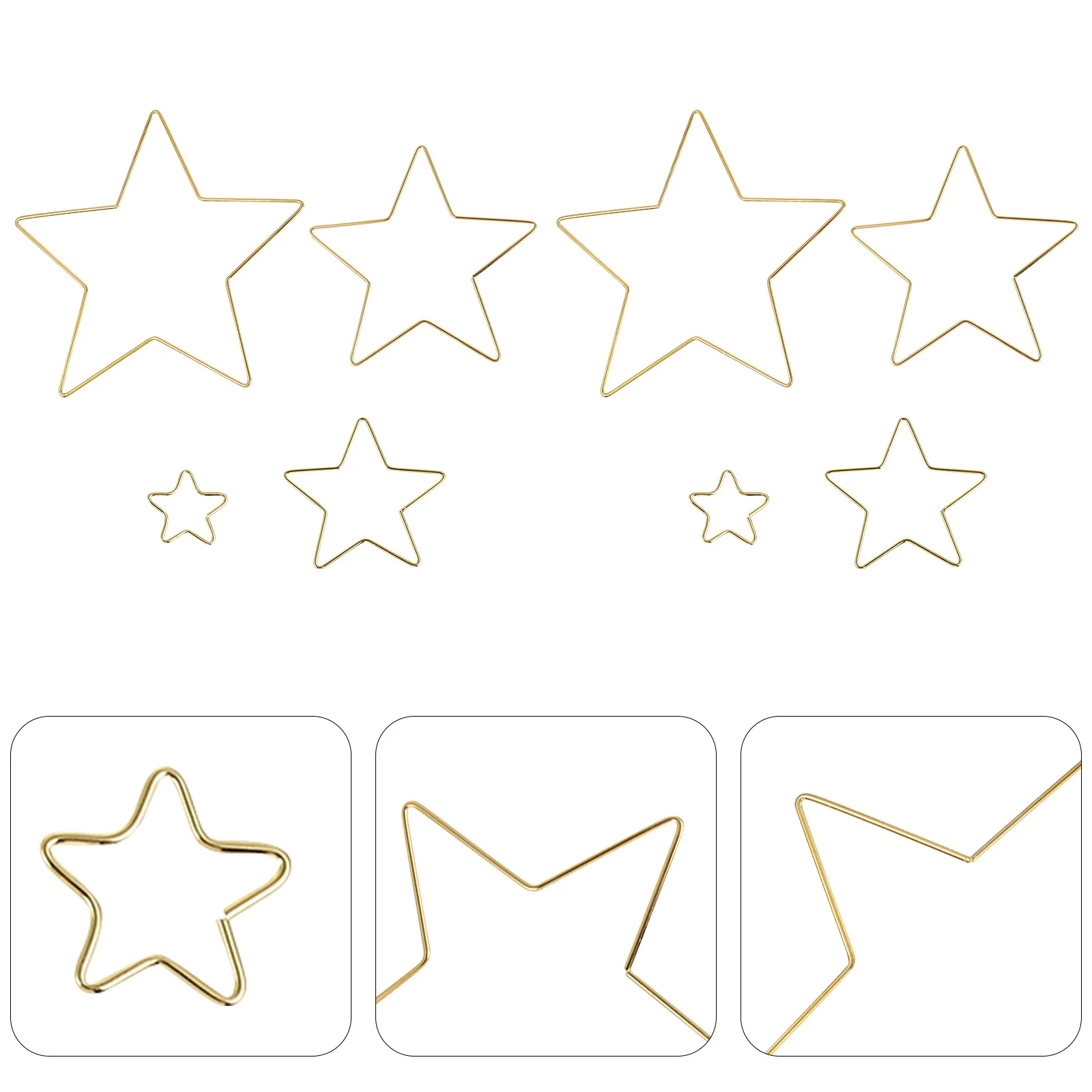 4 قطعة حلقات معدنية على شكل نجمة لتقوم بها بنفسك إطار صائد الأحلام دائرة حرفية للمنزل حفل زفاف ديكور حلم الماسك صنع أداة هوب