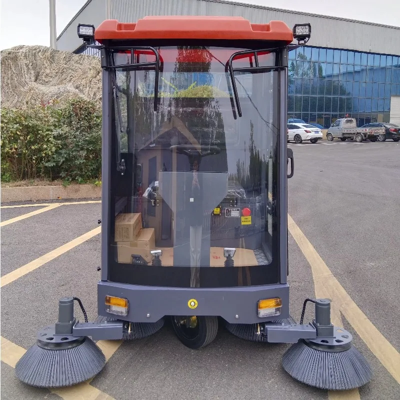Industrial Electric Ride on Road Sweeper Heavy Duty Street Cleaning Machine Outdoor Parking Lot Warehouse Sweeper Machine