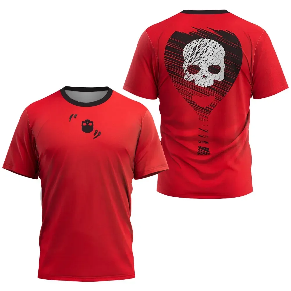 

Skull Quick Drying City Padel T Shirt High Quality Wicking Tennis Training Tshirt Clothing New Summer Men's Loose Sports Top Tee