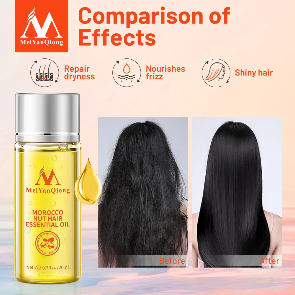 Argan Hair Oil Fast Hair Growth Essential Oil Natural Anti-hair Loss Prevent Hair Dry Soft Nourishing Frizz Damaged Repair Care