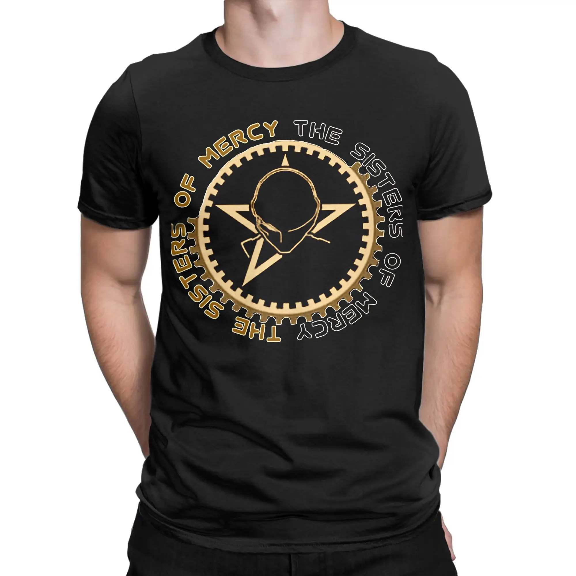 Vintage Goth Art Funny 100% Cotton T-Shirt The Sisters Of Mercy Tees Tops For Men