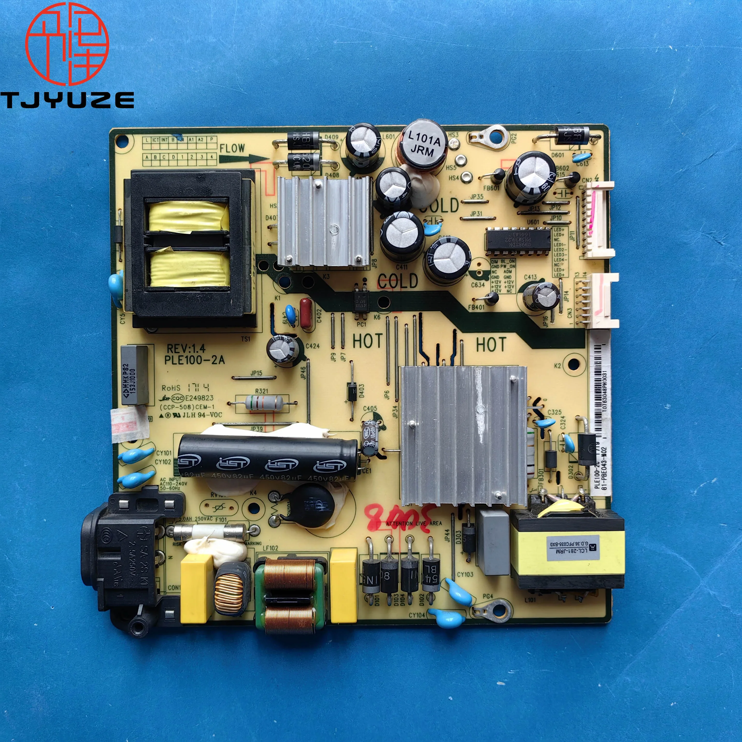 

PLE100-2A 1.4 81-PBE045-M02 Power Supply Board For TV 43S405TDAA 43S405LDAA 43U6700C 43U67EBC 43S405TCAA 43S405 E249823