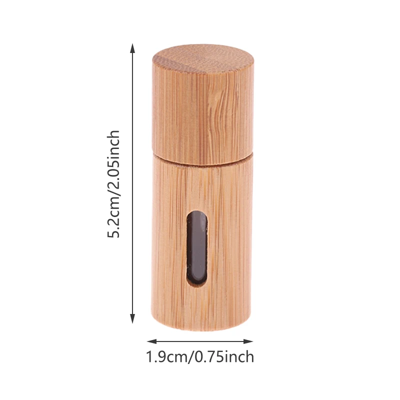 1 قطعة الخيزران لفة على زجاجة 1-10 مللي الخشب الأسطوانة زجاجة من الضروري النفط شفة اللمعان إعادة الملء أنبوب فارغة الخشب/زجاج زجاجة سيارة parfume