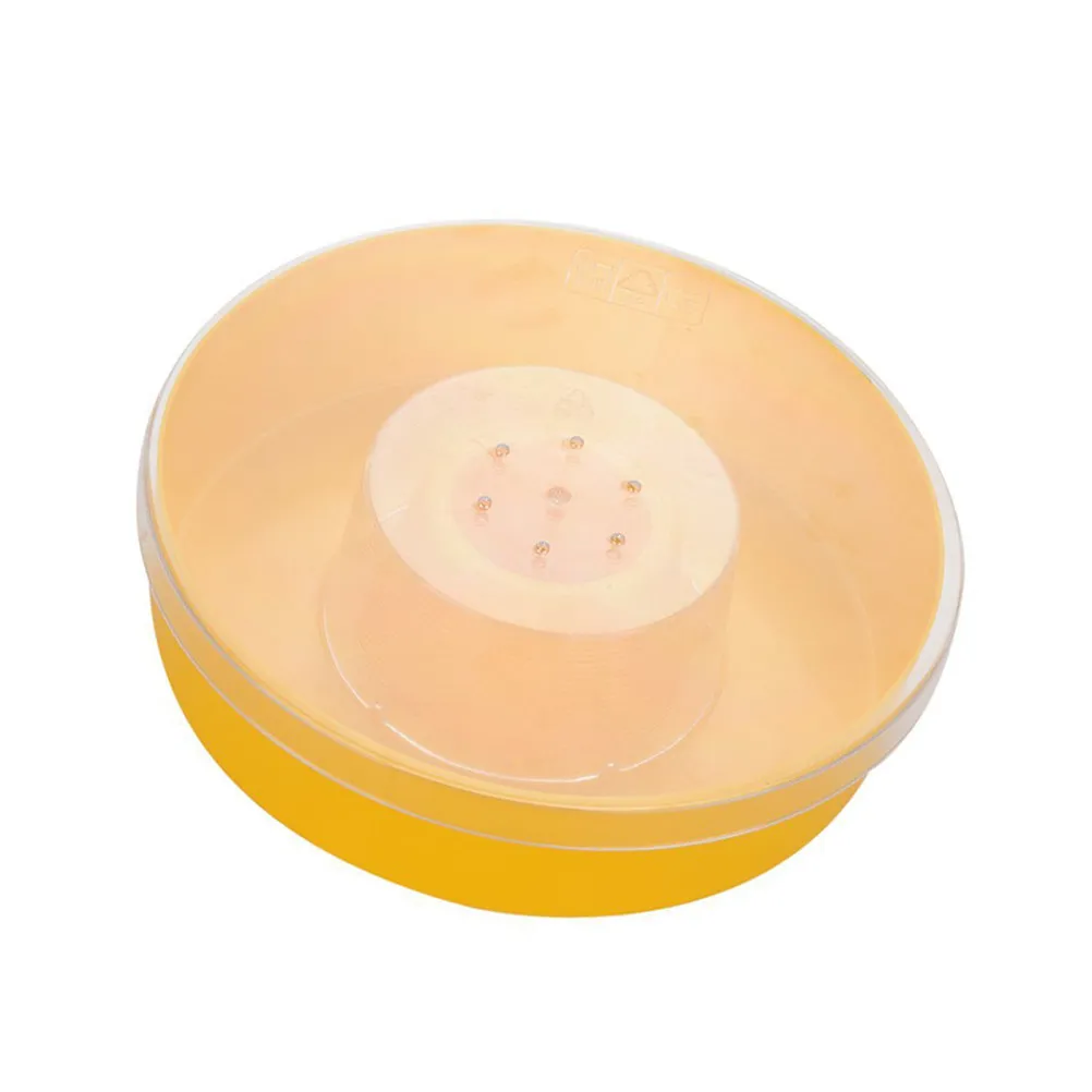 2Pcs Bee Food Water Feeder Plastic Bowl Round Easy Install Convenient Feeding Dish Beekeeping Supplies Bee Feeder