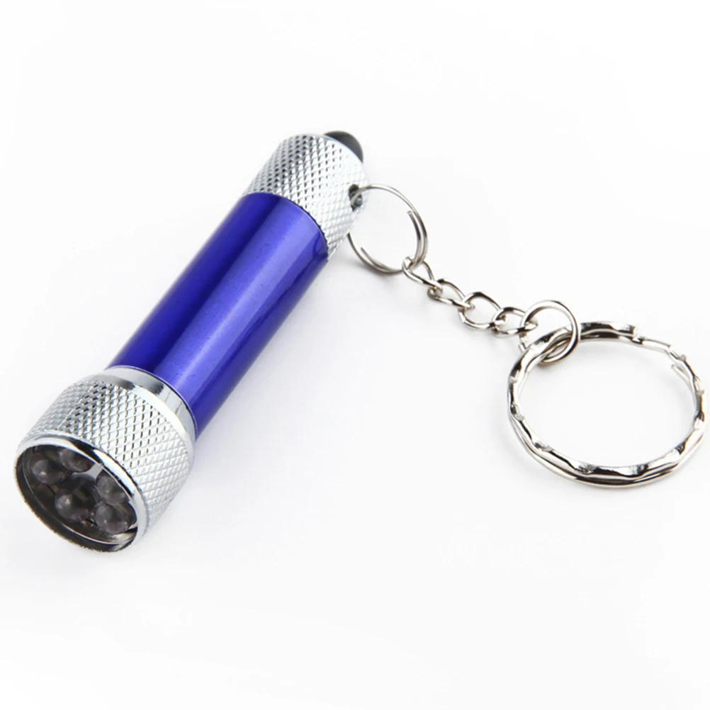 

10 pcs Mini LED Torch Keychain Flashlight Compact Aluminum Alloy 3 Button Powered Durable Sturdy Long for Christmas