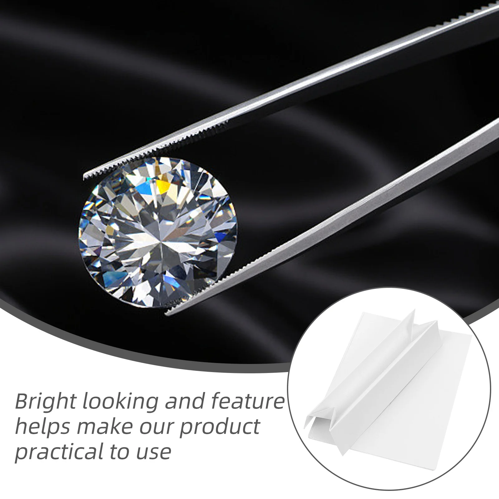 

12Pcs Diamond Color Paper Cards Foldable Gem Color Slot Jewelry Identification Tools Professional Grading Cards for Jewelry