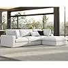 

114 Inches Oversized Down Filled Sectional Sofa, 4 Seats L Shaped Comfy Couch with Chaise, Ottoman, Living Room Sofas