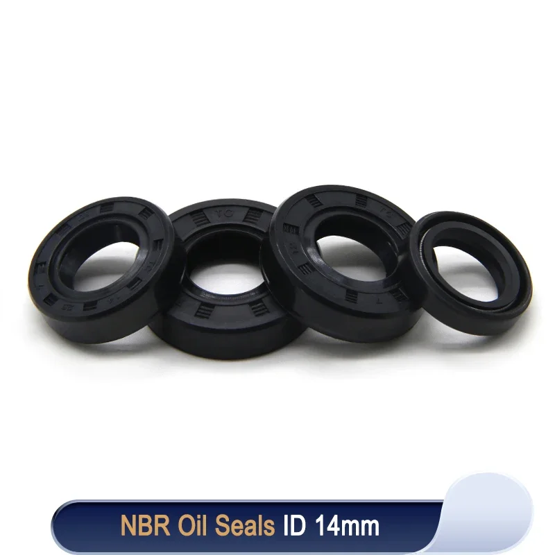 

2/5/10pcs NBR Oil Seal ID 14mm TC-14*22/24/25/26/27/28/30/35*5/6/7/8/10mm Nitrile Rubber Shaft Double Lip Gasket