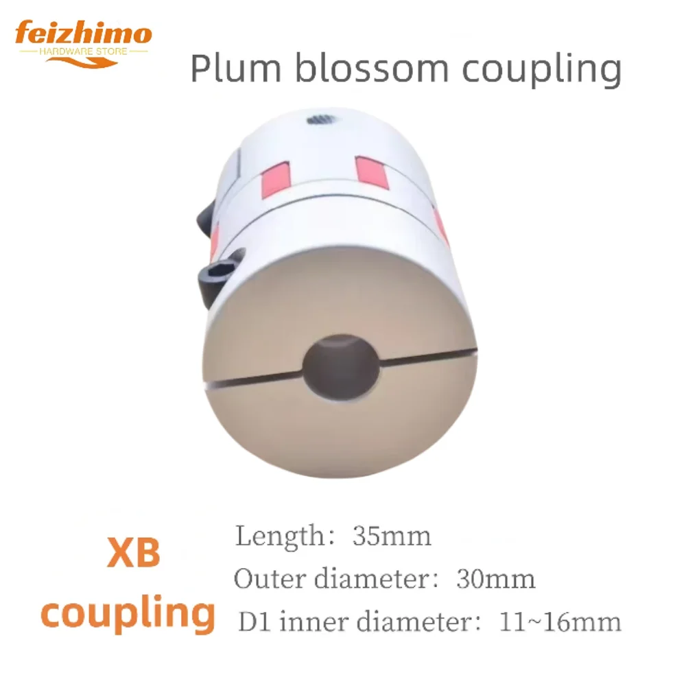 

Connector Flexible Coupler XB Coupler Aluminium Plum Flexible Shaft Plum Blossom Coupling D30L35 Inner Diameter 11-16mm Coupling