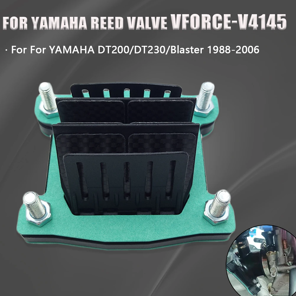 1988-2006 For YAMAHA DT200 DT230 Blaster Motocycle Intake Carbon Fiber Reed Valve Gaskets Assy ATV Pit Dirt Bike Off-road Parts