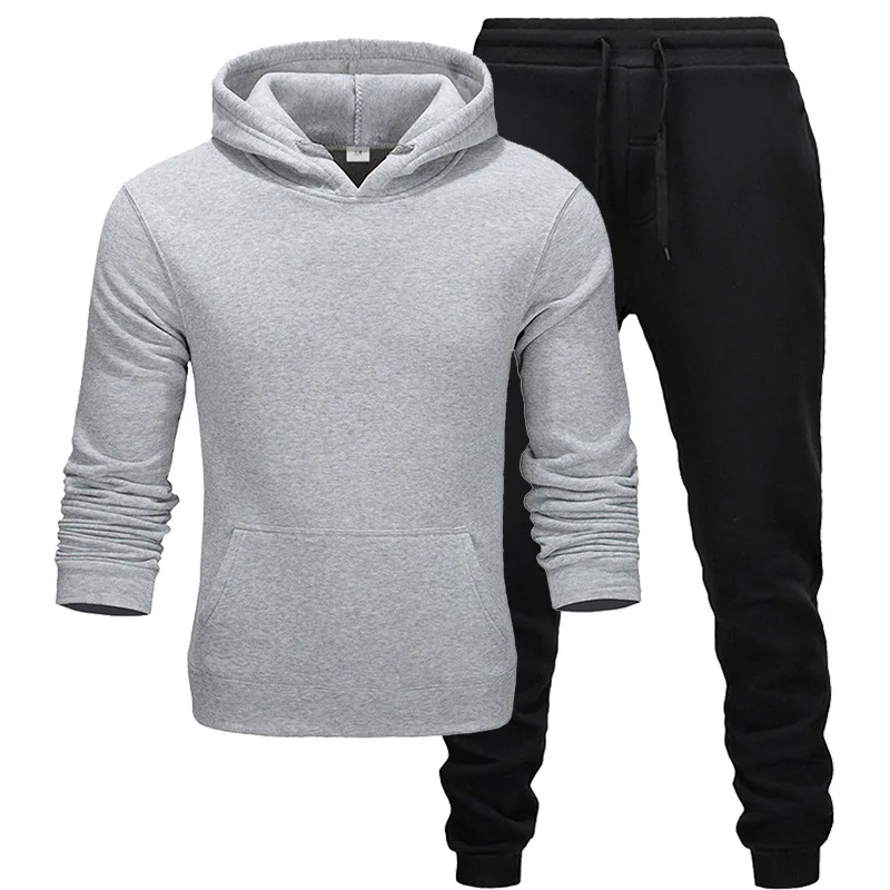 

Men's casual hoodie and casual pants set, men's and women's sportswear and sports pants set, men's autumn and winter warm suit