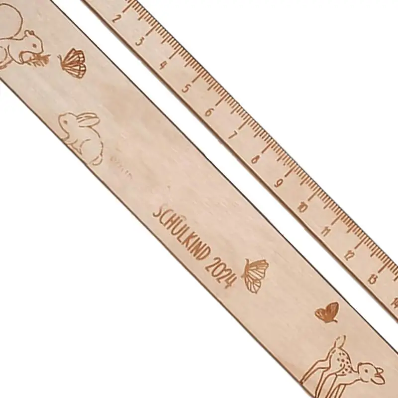 Wood Measuring Ruler Wooden School Measure Wooden Plant Rulers Wooden School Rulers Reading Ruler Classroom Tool For Kids