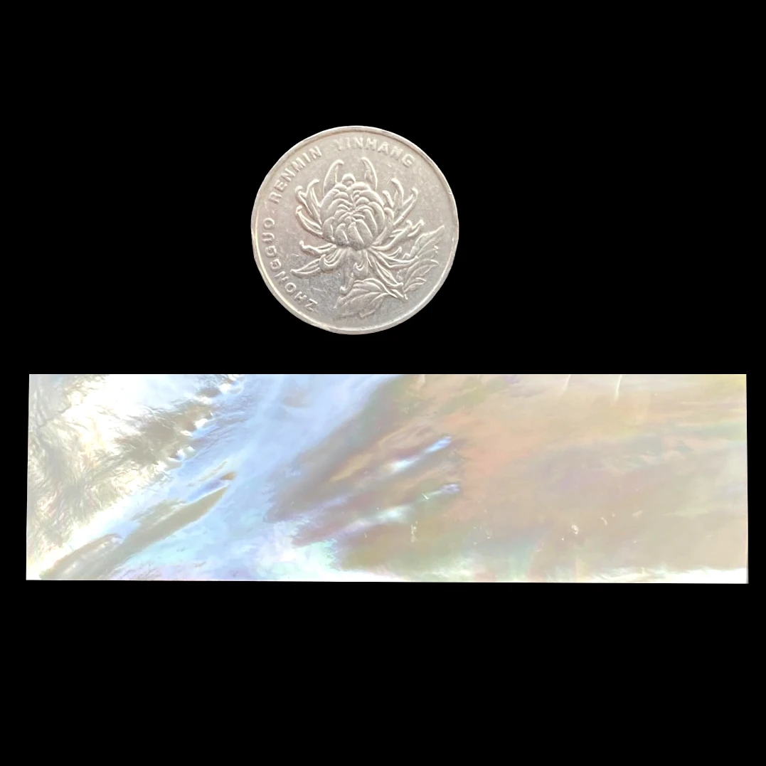 1x Mother Of Pearl Knife Scale Jewelry Shell 100x30x2mm Slice Inlay Polished Rectangle Blank