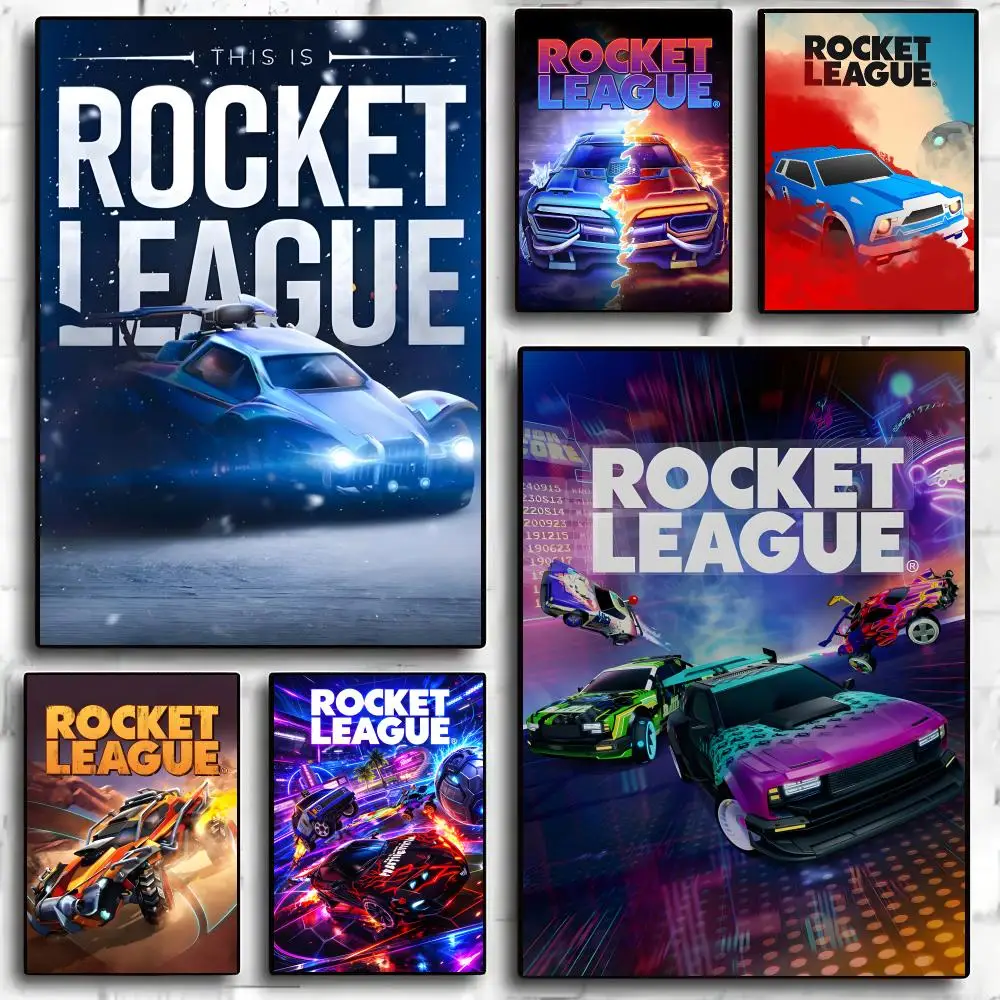 Rocket League Game Sports Poster Living Room Bedroom Party Bar Decor Moisture-proof Art Wall Painting