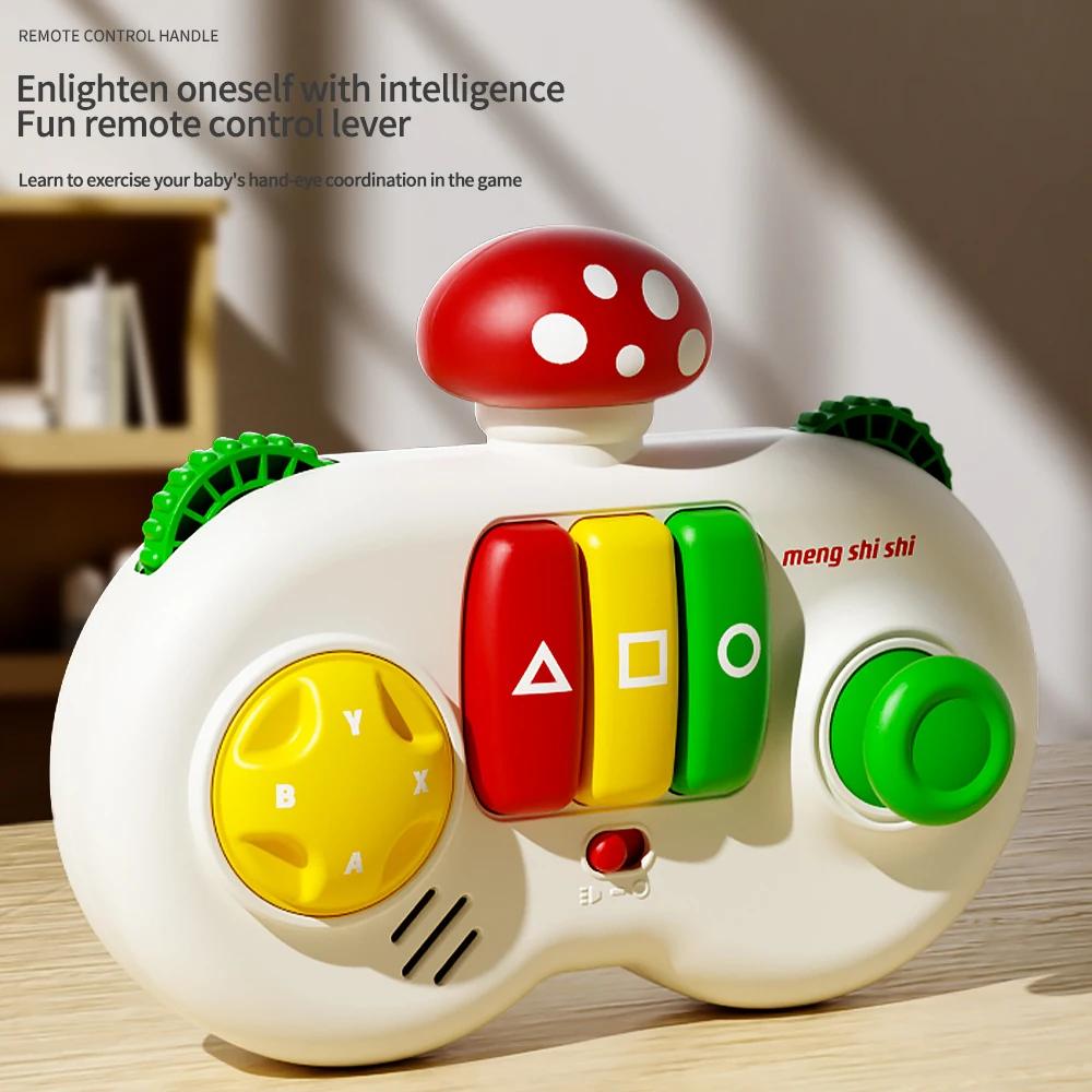 3 Modes Baby Learning Machine Puzzle Simulation Gamepad Finger Piano Toy with Music Lights Color shape Cognition Educational Toy