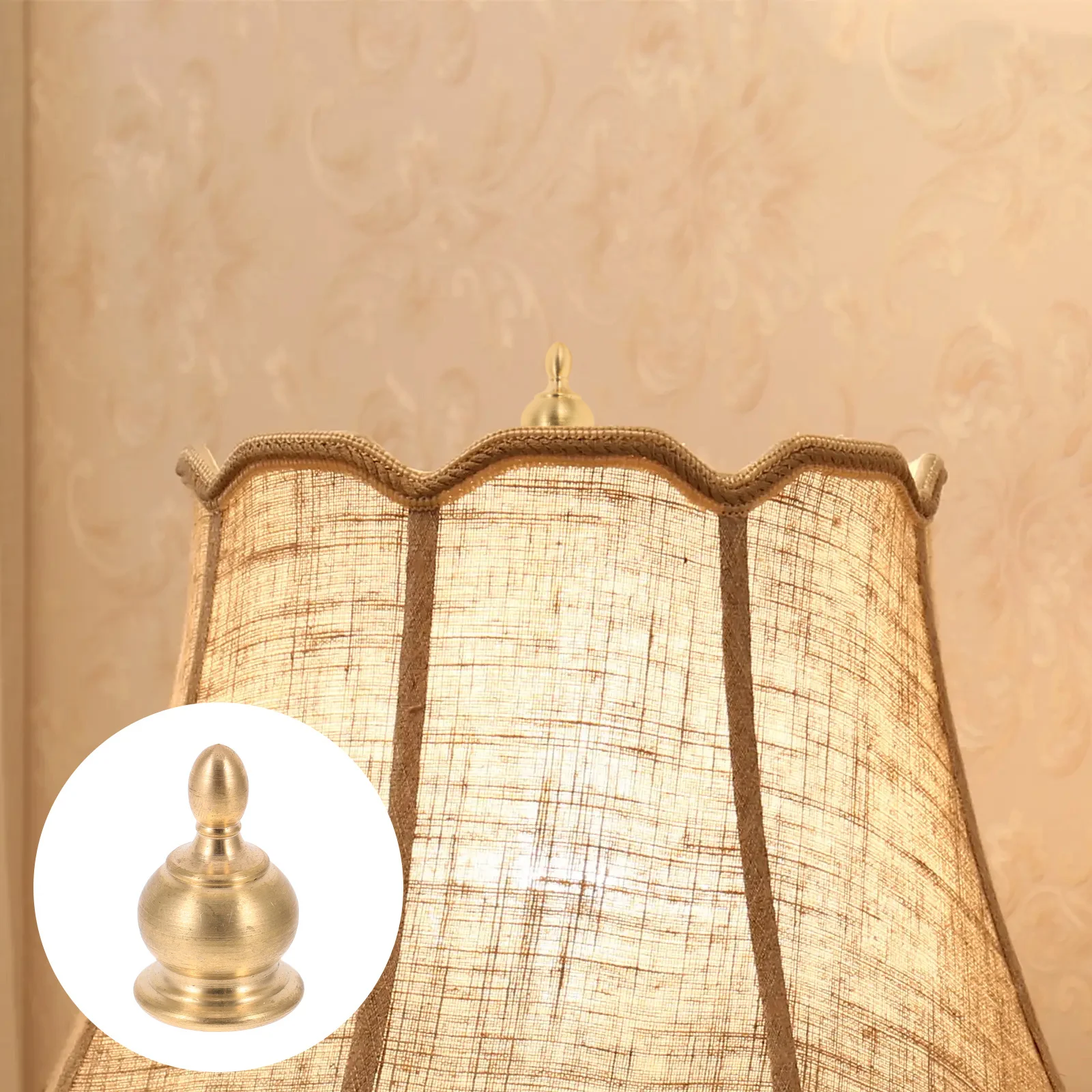 

2pcs Finial Cap Knob Metal Decoration For Table Parts Light Knob Vintage Bulb Holder Lamp Making Supplies Home Lamp Finials