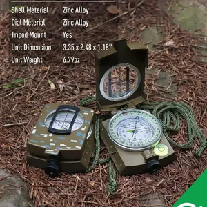 Professioneller taktischer Überlebenskompass mit Mischtätern, wasserdicht, wirkungsbeständig, lensatische Sichtung, Spaziergänge 8 Hauptverkäufe Compasso Ponta Seca - №1