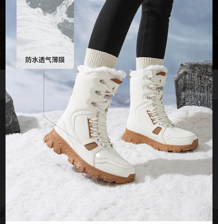 Skypilot Outdoor-Schneeschuhe für Herren, wasserdichte Damenstiefel, Trekking-Sneaker, Wanderschuhe, Winter-Sneaker, hochgeschnittene warme Skistiefel. – Detail 18