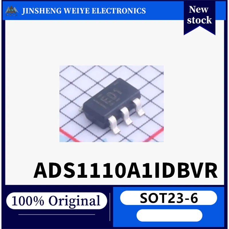 (5/20 pieces) ADS1110A1IDBVR EDI SOT-23-6 16-bit Analog-to-Digital Converter Chip, Brand New Original, In Stock, Electronic IC