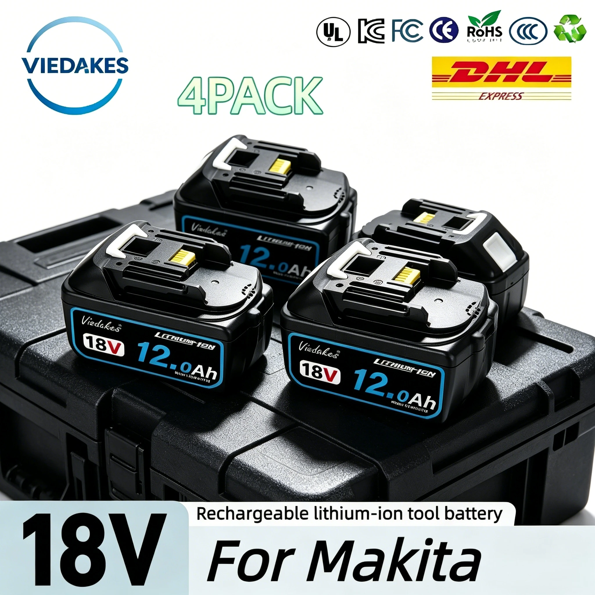 

100% original 18V 12.0Ah Rechargeable Battery ,For Makita 18V Battery BL1830 BL1840 BL1850 BL1860 BL1860B Power Tools Battery