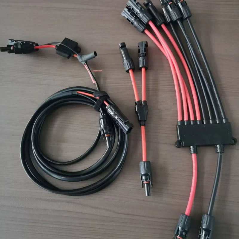 MC Y Branch Connector Cable 1 to 2/3/4 1000V Tool-Free Photovoltaic Solar Panel Splitter Adapter 2 to 4/6/8 for RV Boat Parallel