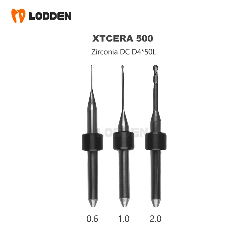 Xtcera 500/500 PLUS for Zirconia PMMA Dental Lab Milling Burs D4 DC NC Coating Dentisity Materials Grinding Drills Tools