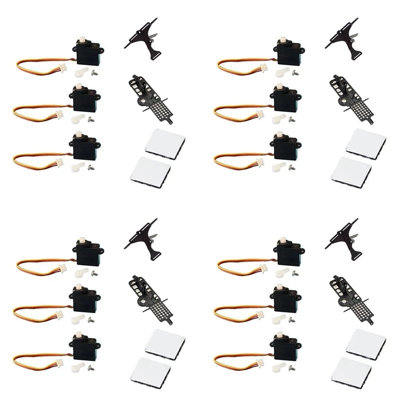 BEDW-4 Set XK K110 Upgrade K110S Servo Main Frame And Servo Plate For Wltoys XK K110 K110S RC Helicopter Upgrade Parts