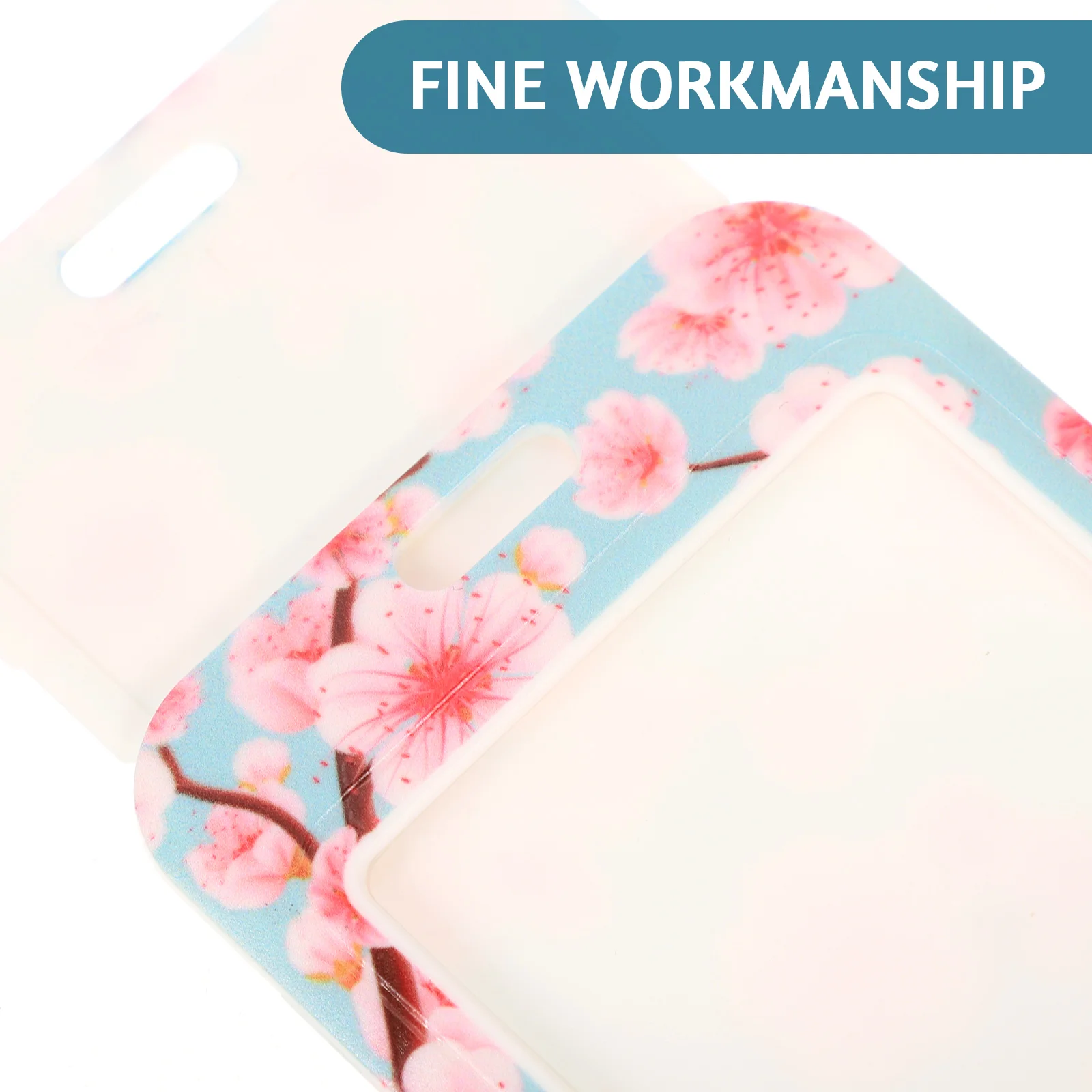 

Access Card Holder Neck Belt Transparent Polyester Id Name Badge Holder Multifunction Student Card Sleeve Ic Protector Floral