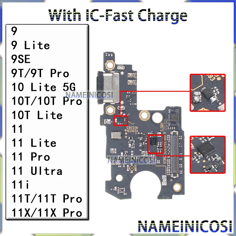 

Usb Dock for Xiaomi Mi 11 11i 11T 11X 9 9SE 9T 10 10T Lite Pro Ultra Charging Board Flex Ports Charger Connector Module