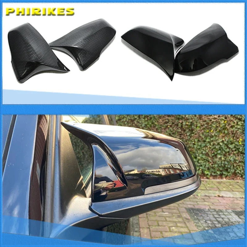 

2pcs Side Wing Excellent Black For BMW 2 series Z4 x1 x2 F48 F49 F45 F46 F39 F53 G39 Carbon Fiber Pattern Mirror Cover caps