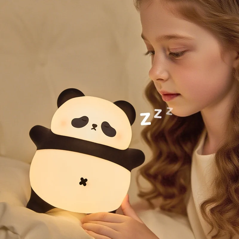 

Panda Snore Silicone Sleep Lamp A071 Cute Snoring Night Light 3 Brightness Levels Timer USB Type-C Rechargeable Kids Gift