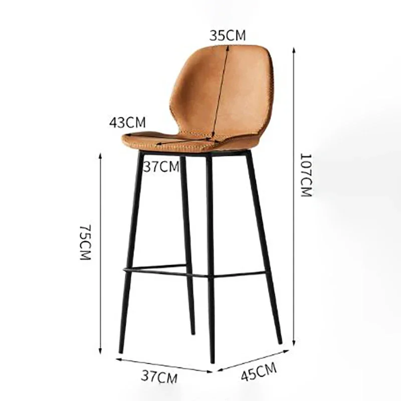 Ergonomic Modern Bar Stool Portable Nordic Vintage European Chair Minimalist Comfortable Sillas Para Barra De Cocina Furniture