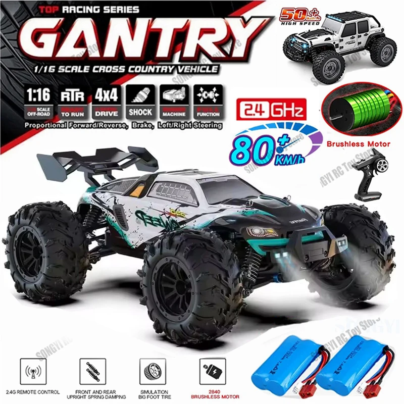 4WD Remote Control Car Off Road 4x4 RC Car High Speed Buggy Truck Super Brushless 50 or 80KM/H Fast Drift Racing Toy Gift