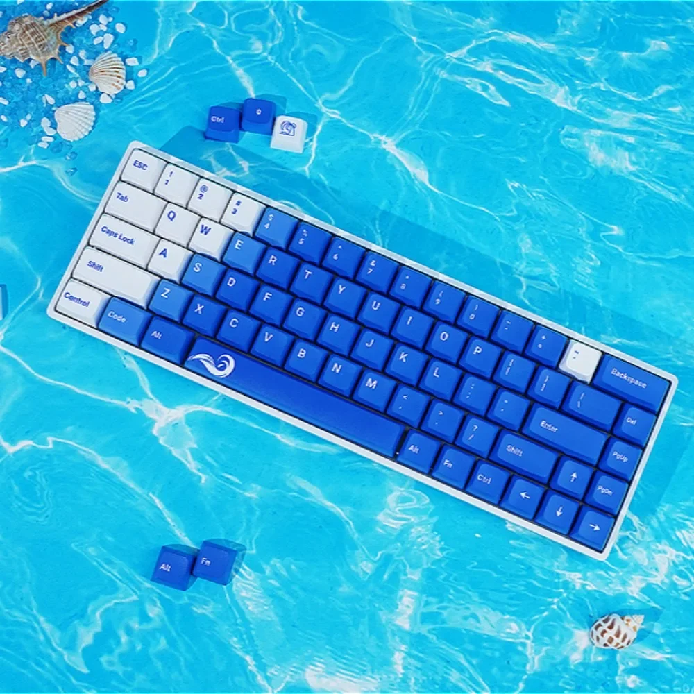 

Sea Ripple Keycap 128 Keys XDA PBT for 61/64/87/104/108 GMK67 Gaming Mechanical Keyboard