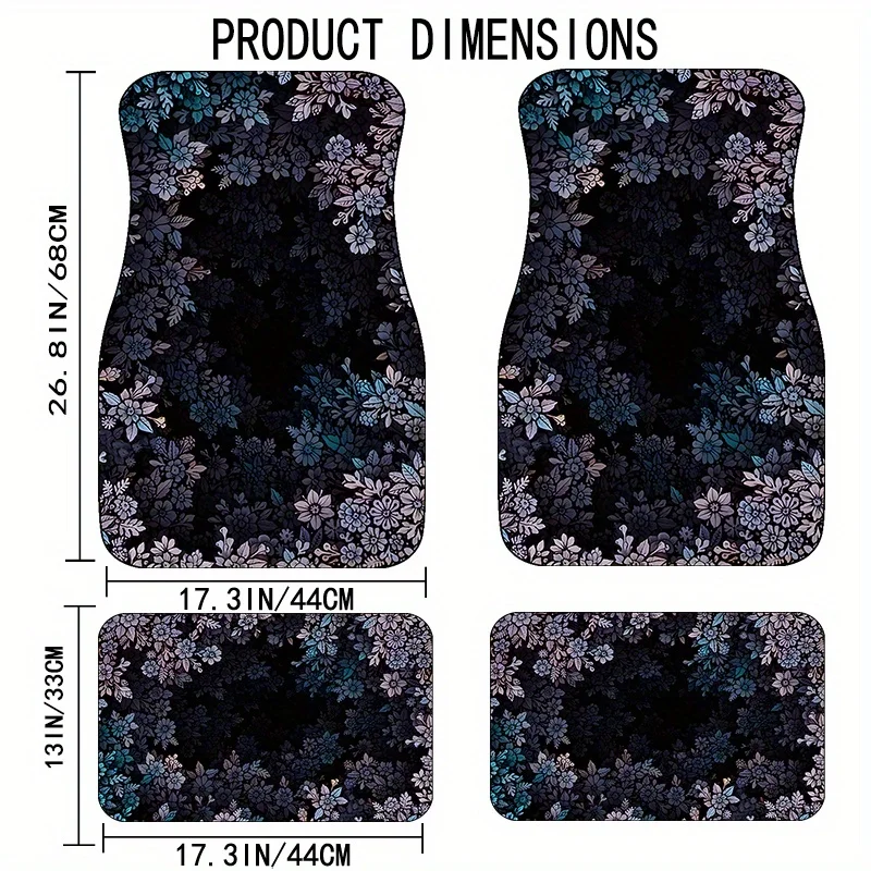 4pcs Car Floor Mats, Gradient Cherry Blossom Pattern, Universal Four Seasons  Mats For All Vehicles