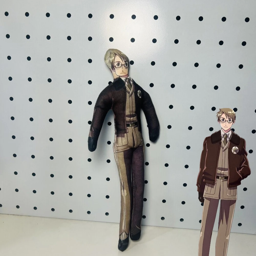 

Anime Axis Powers Hetalia Alfred F. Jones Cosplay Doll Plush Stuffed Figure Dolls Abstract Room Decoration Cotton Plushie Props