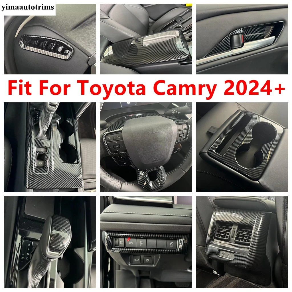 

Head Lamp / Steering Wheel / Gear Shift / Dashboard Air AC Vent / Armrest Box Cover Trim Accessories For Toyota Camry 2024 2025